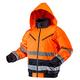 NEO TOOLS Thermo Warnschutzjacke EN 20471 Warnjacke orange Neon gelb Arbeitsjacke Warnschutz Sicherheitsjacke XXL orange