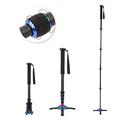 Carbon Fiber Portable Outdoor Telescopic Monopod Tripod, Lightweight, 5 Sections, Space Saving, Quick Locking System,8kg, Foam Handle and Bag for DSLR Camera