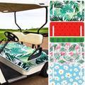 DaisyInner 4 Pcs Golf Cart Seat Covers Microfiber Golf Cart Seat Towel Blanket with Holes 51'' x 31'' Easy Install and Clean Fits Most 2 Seat Golf Carts Cool Golf Cart Accessories (Hawaiian Style)