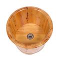 ARICCI Wood Foot Bath Bucket Cedar Wood Foot Bath, Household Foot Bath, Foot Bath, Bottom Drain and Binaural Handle Design, Suitable for Families,Hotels, Mas vision