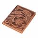 BAR H EQUINE Genuine Leather Hand Carved Rodeo Bifold Wallet For Men Women, Tan, Bebgm106