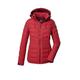 Killtec KOW 10 WMN QLTD JCKT Women's Quilted Jacket with Zip-Off Hood/Functional Jacket is Water-Repellent, Modern Red, 36, 41807-000