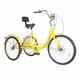 3 Wheel Cruiser Bike, Three Wheel Bicycle, Aldult 7-speed 24-in, Island Tour Bike Shopping Bike, Old Man Bicycle, Green Travel Light Bike (Size : Yellow)