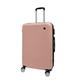 Infinity Leather Hard Shell Rose Gold Cabin Suitcase Set 8 Wheel Luggage Case Travel Bag