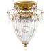 Bagatelle 9.5"H x 8"W 1-Light Semi-Flush Mount in Heirloom Gold