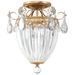 Bagatelle 12"H x 10.5"W 3-Light Semi-Flush Mount in French Gold