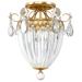 Bagatelle 12"H x 10.5"W 3-Light Semi-Flush Mount in Polished Gold