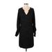 CAbi Casual Dress - Mini V Neck 3/4 sleeves: Black Dresses - Women's Size Small