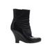 Miu Miu Boots: Slouch Chunky Heel Casual Black Print Shoes - Women's Size 37 - Round Toe