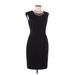 Calvin Klein Cocktail Dress - Sheath Crew Neck Sleeveless: Black Print Dresses - Women's Size 8