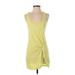 Victoria's Secret Casual Dress - Mini Scoop Neck Sleeveless: Yellow Dresses - Women's Size Small