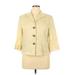 Lafayette 148 New York Blazer Jacket: Short Ivory Print Jackets & Outerwear - Women's Size 14