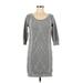 Roxy Casual Dress - Sweater Dress: Gray Dresses - Women's Size Medium