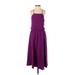 ASOS Casual Dress - Midi: Purple Solid Dresses - Women's Size 6