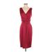 Rachel Zoe Cocktail Dress - Midi: Burgundy Solid Dresses - Women's Size 4