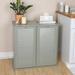 Gracie Oaks Bromell Cabinet Laundry Hamper Wood in Gray | Wayfair B62B6F90E2424779B9FB1C33EE241263