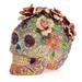 Jay Strongwater Catrina Skull w/ Roses, Crystal in Green/Indigo/Red | 5.5 H x 5.5 W x 6.75 D in | Wayfair SDH1925-256