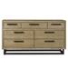 Scott Living Catalina 7 - Drawer Dresser Wood in Black/Brown | 36 H x 68 W x 19 D in | Wayfair P307DJ100