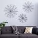 17 Stories 3 Piece Cosmic Burst Wall Décor Set Metal in Black/Gray | 36 H x 36 W x 1.5 D in | Wayfair 2F679648A8E34012B7AA54830ABA99EB