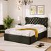 Red Barrel Studio® Javien Upholstered Platform Storage Bed Metal in Black | 42.9 H x 56.5 W x 78.7 D in | Wayfair FDC80726732D4C2A9735C6E76026C339
