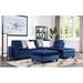 Blue Sectional - Mercer41 Wrenda 2 - Piece Upholstered Sectional Velvet | 31.5 H x 185.82 W x 32.67 D in | Wayfair 64729FDFA0FE4DD4A50FF99CC8E51359