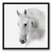 Union Rustic White Horse Framed On Canvas Print Canvas in Gray/White | 25.75 H x 25.75 W x 1.75 D in | Wayfair A879822023454D7284D00E736665767D