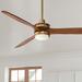52" Windspun Soft Brass and Walnut LED Ceiling Fan with Remote