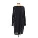 Silence and Noise Casual Dress: Black Solid Dresses - Women's Size X-Small