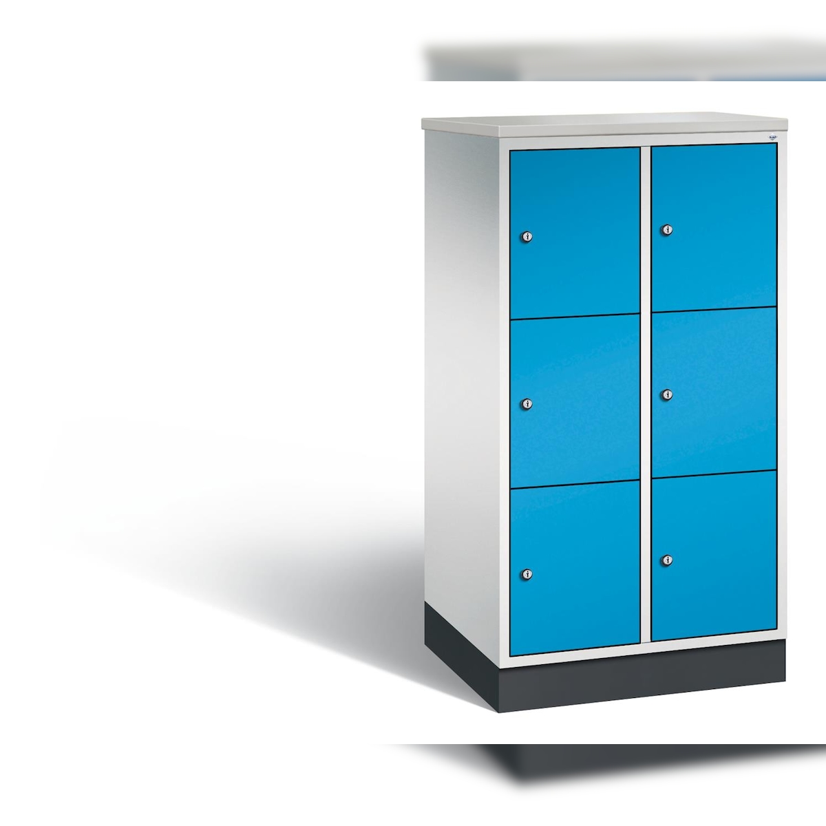 C+P Schließfachschrank Intro, H1255xB620xT490mm, 7035/5012 Image