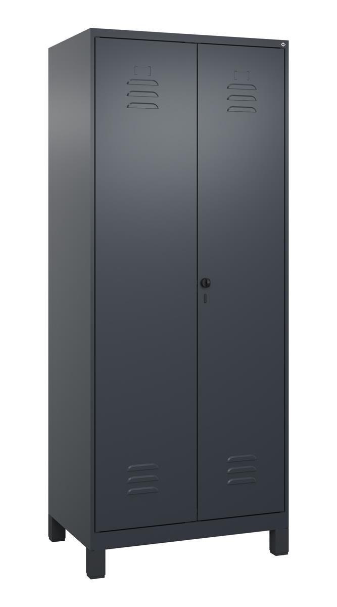 C+P Putzmittel-Spind Classic PLUS, Füße, 2 Abteile, 1950x800x500mm, 7016/7016 Image