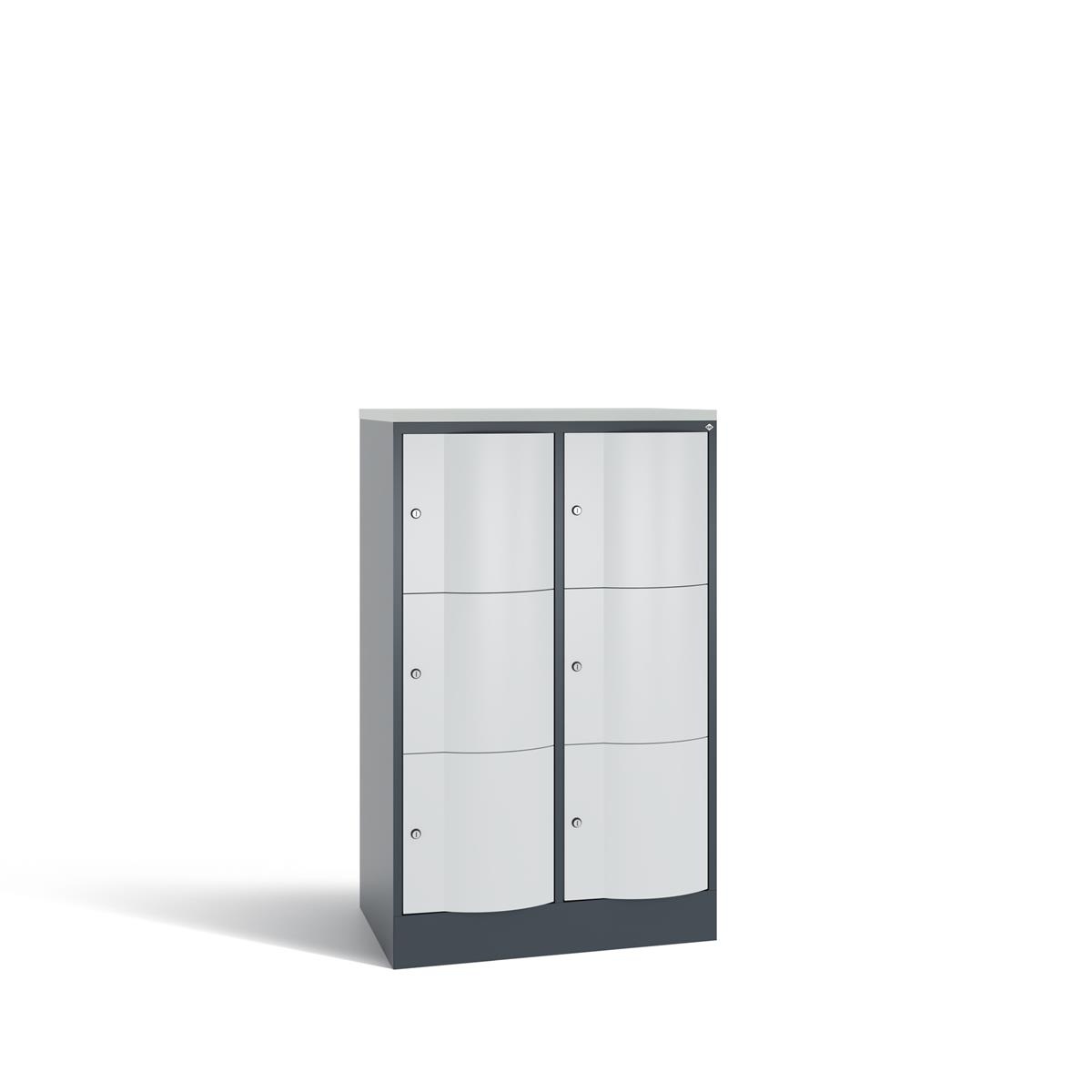 C+P Schließfachschrank Resisto, H1255xB772xT540mm, 7016/7035 Image