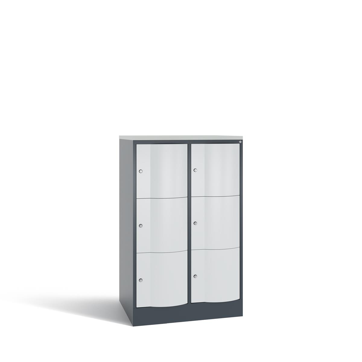 C+P XL-Schließfachschrank Resisto, H1255xB772xT640mm, 7016/7035 Image