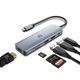 USB C HUB, USB 3.0 HUB, Multifunktions-Dockingstation, 6-in-1-USB-C-Dockingstation mit 2 * USB 3.0, 4K HDMI, 100 W PD, SD/TF-Kartenleser, kompatibel mit Windows, Linux, Chrome OS-Systemen