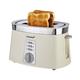 Korona 21205 Toaster I 2 Scheiben I farbig I beige sand-grau I auftauen I rösten I aufwärmen I 920 Watt I Brötchen-Aufsatz I Krümel-Schublade I Brotscheiben-Zentrierung