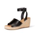 Amazon Essentials Damen Espadrille-Sandale mit Keilabsatz, Schwarz, 39 EU