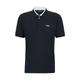 BOSS Herren Paddy 1 Poloshirt aus Stretch-Baumwolle mit 3D-Streifen am Kragen Dunkelblau M