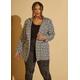 Plus Size Greek Key Boyfriend Blazer