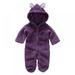 Unisex Baby Cloth Winter Coats Cute Newborn Infant Jumpsuit Snowsuit Bodysuits Coral Fleece