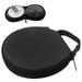 DVD Storage Punk Round CD Case 20 Disc Capacity Portable CD Holder with Hand Strap for Car Travel Home - Black
