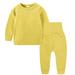 WOXINDA Toddler Kids Baby Boy Girl Clothes Unisex Solid Sweatsuit Long Sleeve Warm Pullover Tops Hight Waist Pants Set Fall Winter Pajamas Outfits 6t Boys Winter Clothes Baby Set Clothes Boys