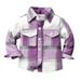 WOXINDA Toddler Boys Girls Shirt Coat Jacket Plaid Long Sleeve Kids Turn Down Collar Button Tops Outwear Purge Shirt Youth Hoodies Boys Toddlers Loin Hoodies Clothes for Kids Kids Sweatshirt Get That