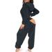 YANHAIGONG Women Fleece Onesie Pajamas Winter One Piece Jumpsuits for Women Sexy Bodycon High Waist Long Sleeve Romper Party Clubwear