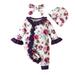 ZRBYWB Girl Romper Long Sleeve Floral Print Pullover Romper Jumpsuit Clothes Fall Winter Clothes
