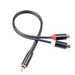 Pristin Audio Cable RCA 1 Male 2 Female Stereo RCA Audio Y-Adapter Audio Cable Plated Splitter Cable RCA Female Stereo Audio Y-Adapter Splitter Cable Audio Y-Adapter Splitter 0. Male 2 Female ammoon