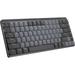 Used Logitech MX Mini Mechanical Wireless Illuminated Performance Keyboard Tactile Quiet Switches - Graphite