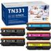 TN-331BK TN-331C TN-331M TN-331Y Toner Cartridge Black Cyan Magenta Yellow Set Replacement for Brother HL-L8350CDW HL-L8350CDWT MFC-L8850CDW MFC-L8600CDW Printer (5-Packï¼Œ2BK+1C+1M+1Y)