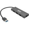 Eaton Tripp Lite 4-Port Portable Slim USB 3.0 Super speed Hub with Built In Cable (U360-004-SLIM)
