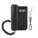 Biuzi Wired Telephone Home Hotel Wired Desktop Wall Telephone Office Landline Phone with Hands-Free Calling and Caller ID/Knocking Handsfree Landline Telephone (Black)