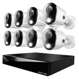 2-Way Audio 12 Channel DVR Security System with 2TB Hard Drive and 8 Wired 4K Deterrence Cameras