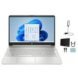 HP 15.6 FHD Touch Laptop AMD Ryzen 7 5700U 32GB RAM 512GB SSD Fingerprint Reader Wi-Fi 5 Bluetooth 5 Silver Windows 11 Home 12-month Office 365 Included + Mazepoly Accessories